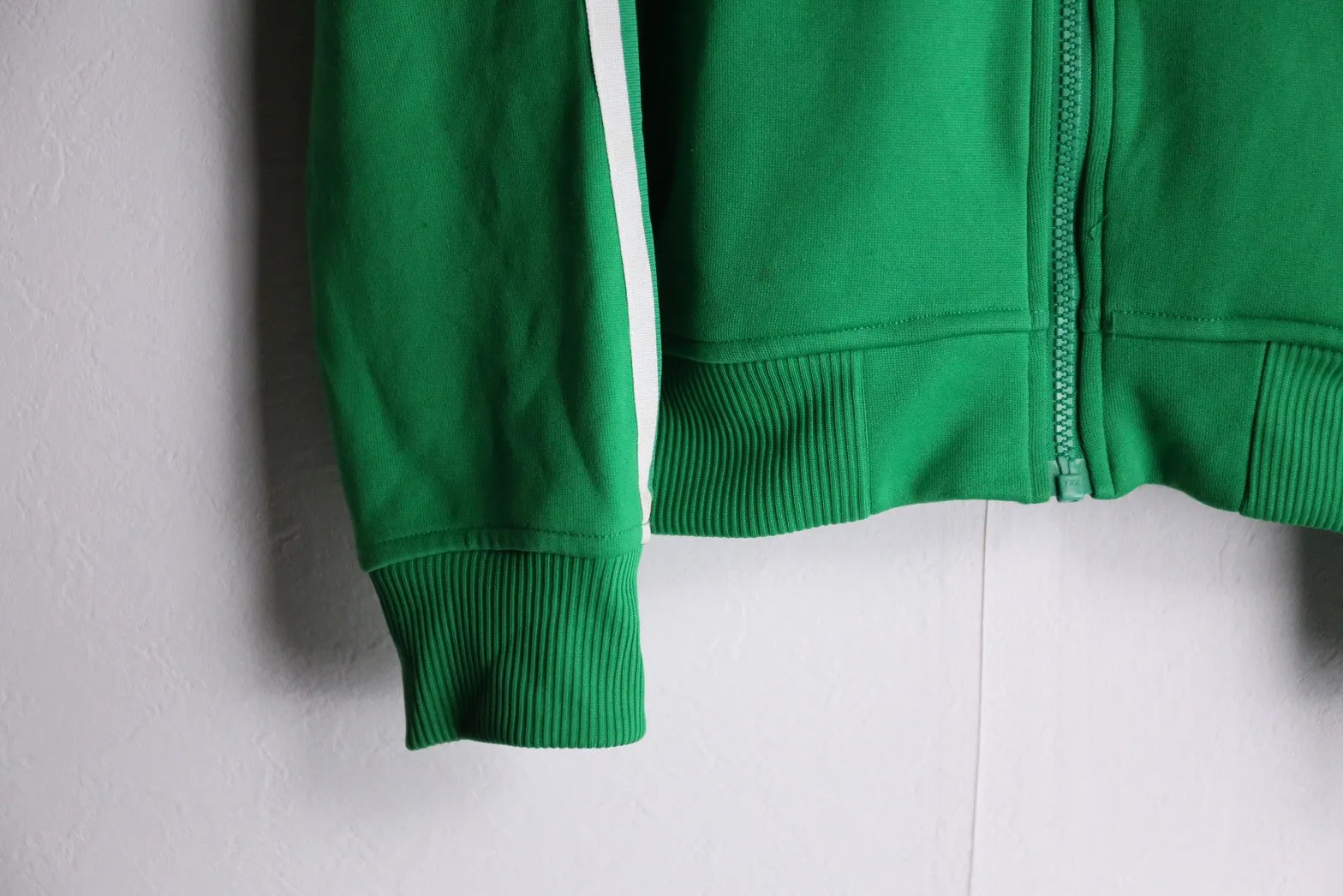 “adidas”greencolor hoodie track jacket