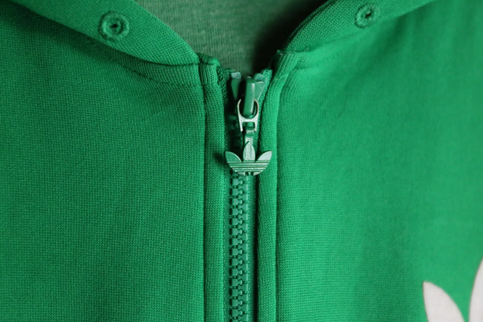 “adidas”greencolor hoodie track jacket