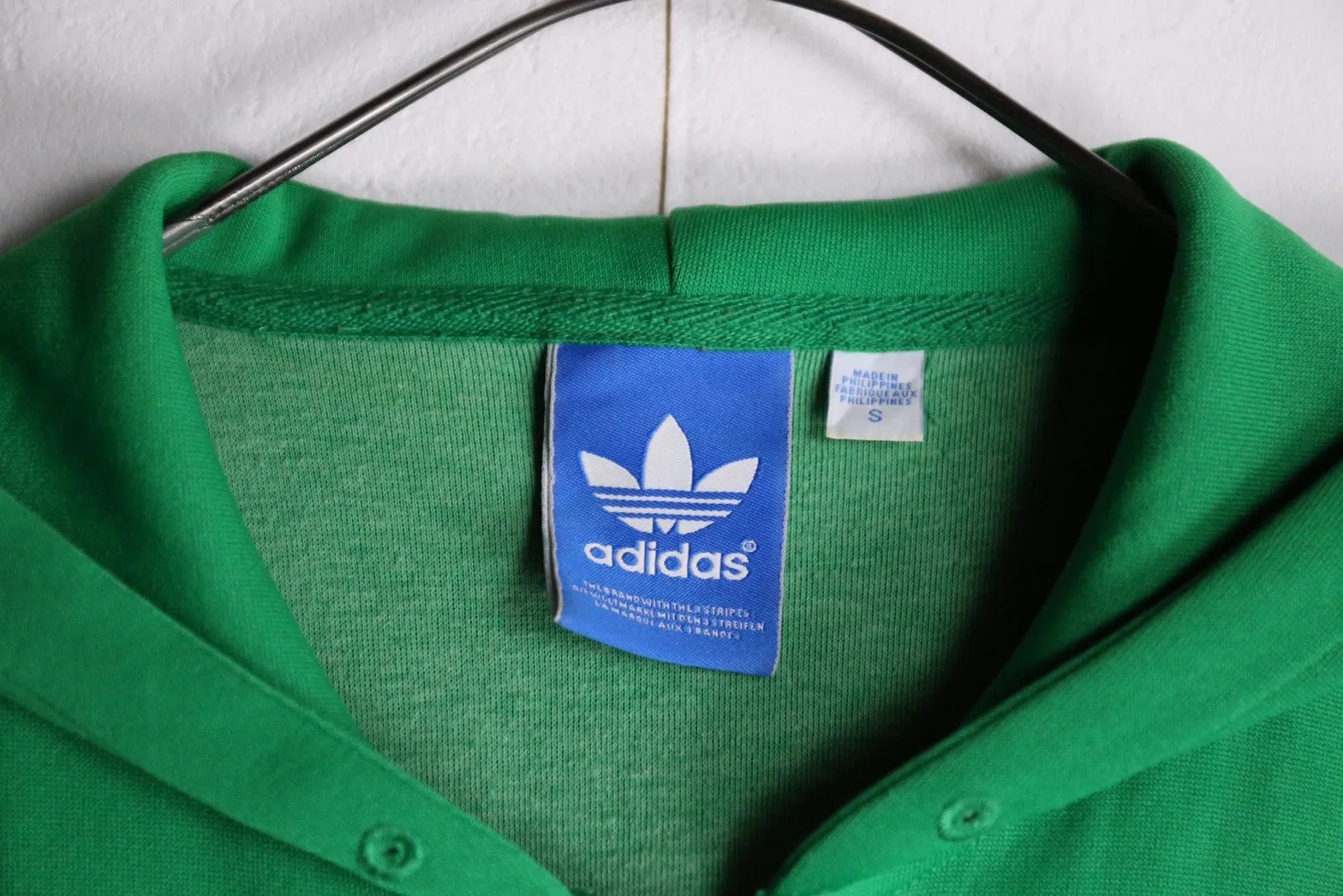 “adidas”greencolor hoodie track jacket