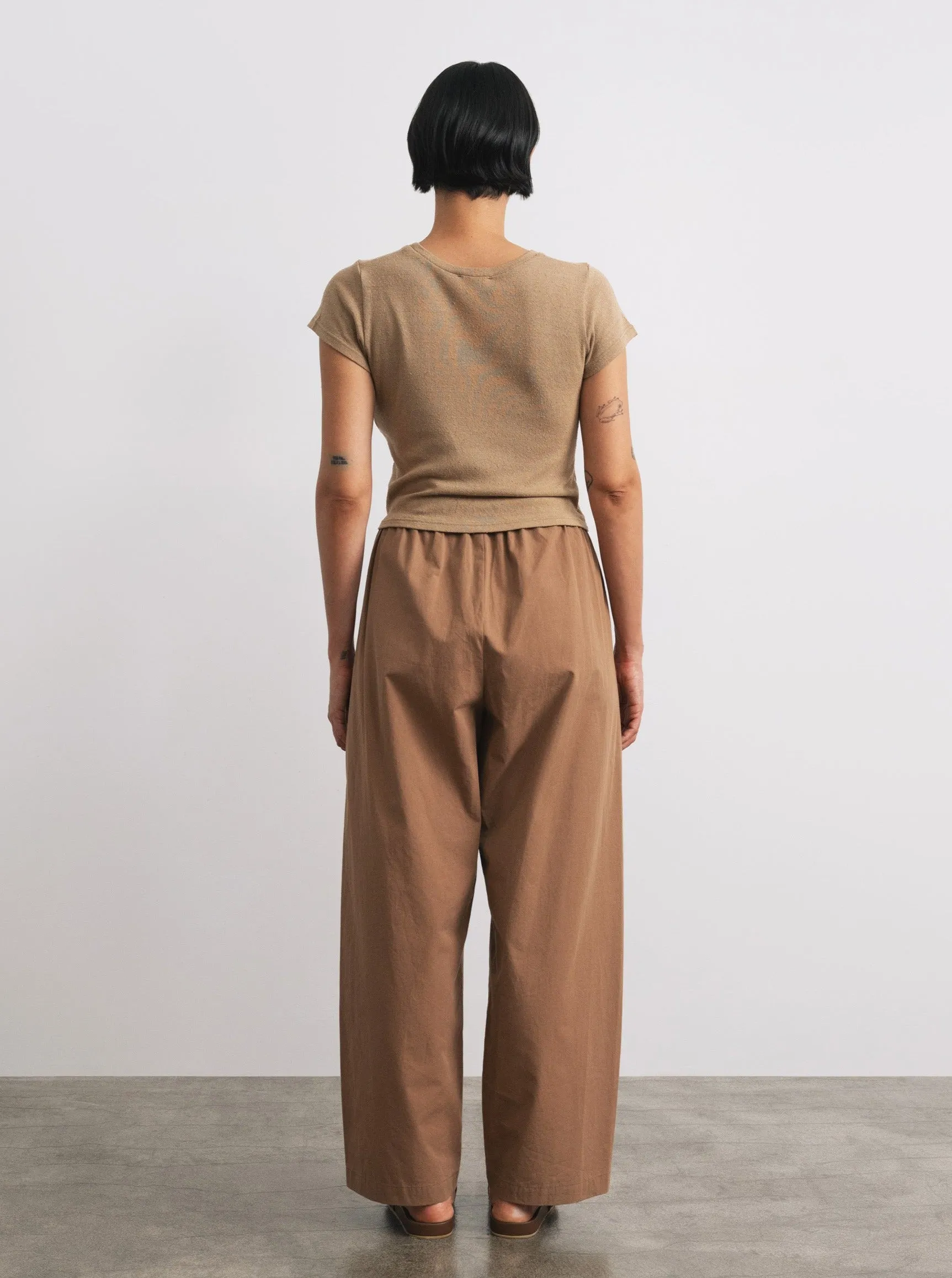 All Day Pant, Organic Cotton Poplin, Almond