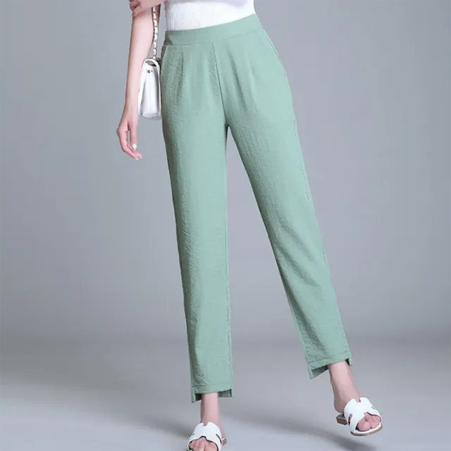 Ankle-Length Pants With Straight Leg