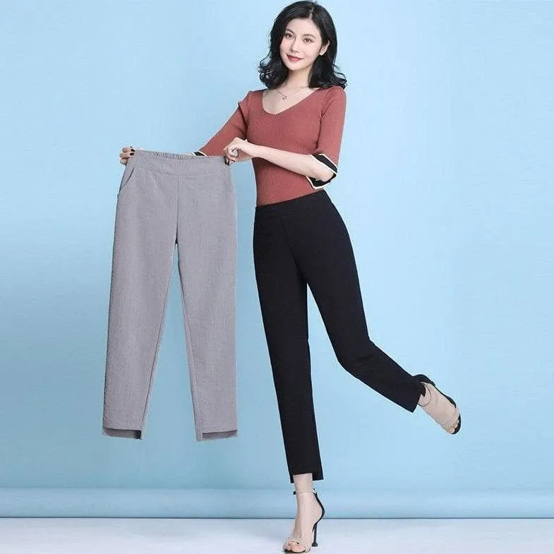 Ankle-Length Pants With Straight Leg