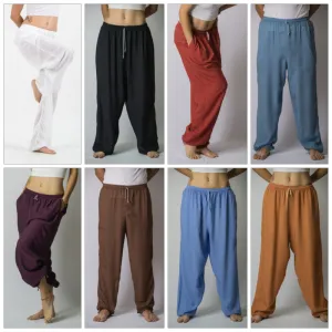 Assorted set of 5 Unisex Solid Color Drawstring Yoga Massage Pants BESTSELLER