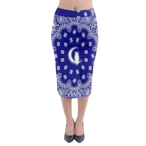 Bandana Cs'up Midi Pencil Skirt