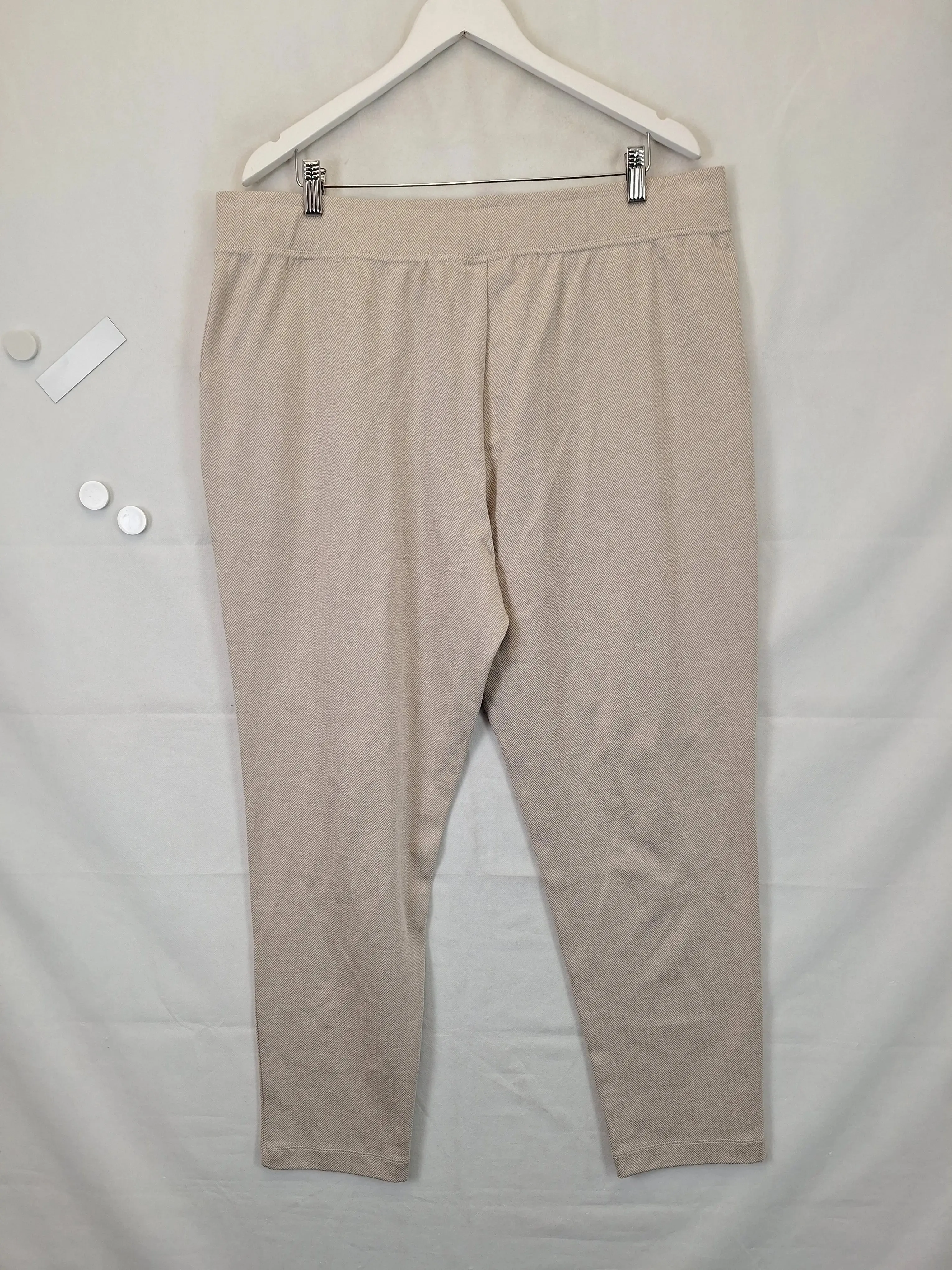 Blue Illusion Cozy Fawn Herringbone Pants Size L