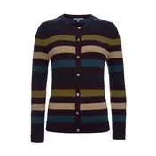 Bordeaux Multi Stripe Cardigan