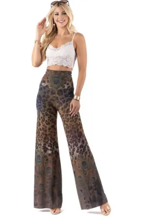 Brittani Pants - Peacock/Animal