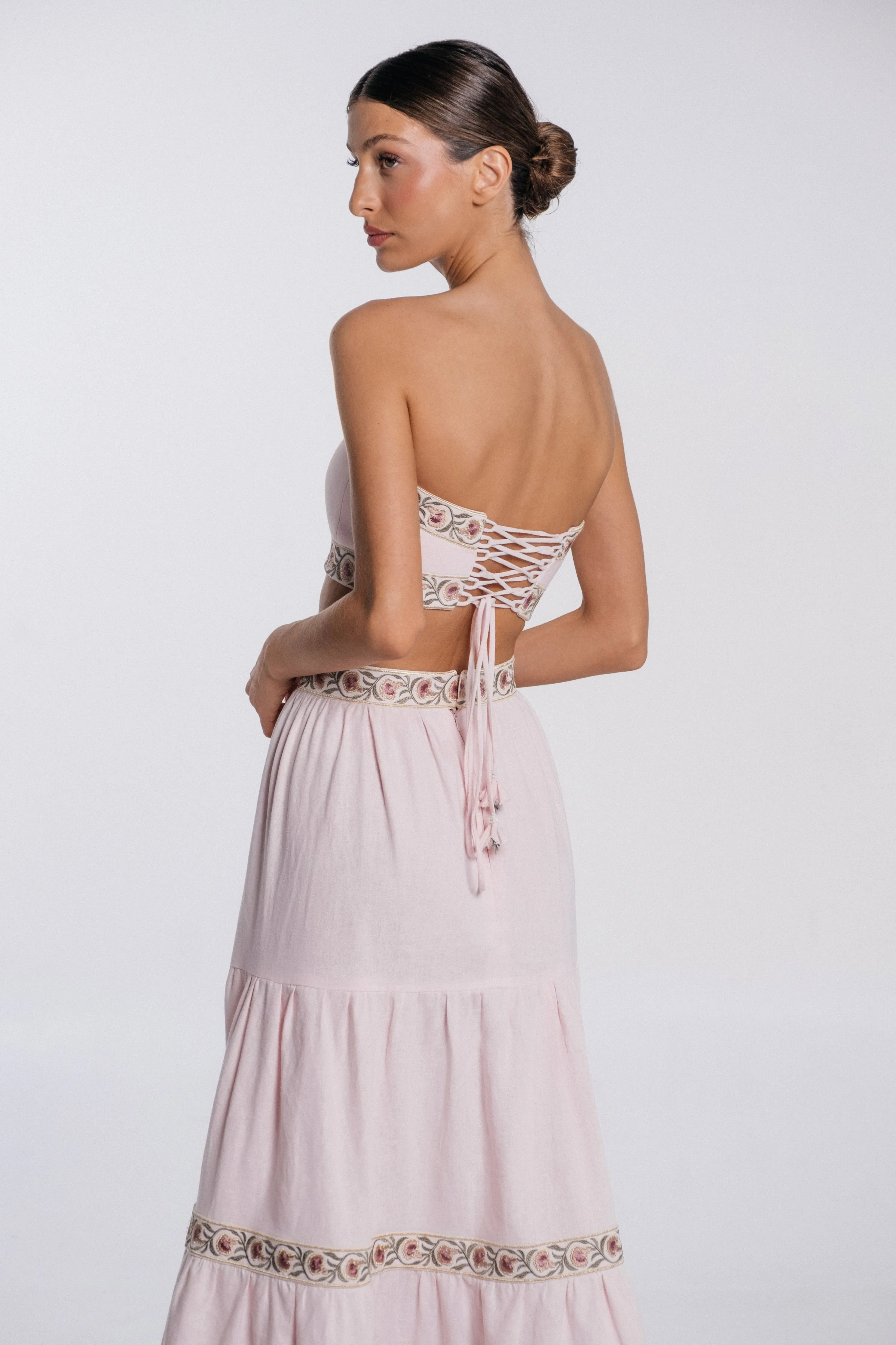 Carnation Ruffle Skirt - Pink