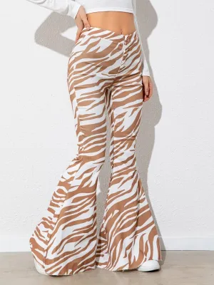 Chic High Waist Flare Leg Pants