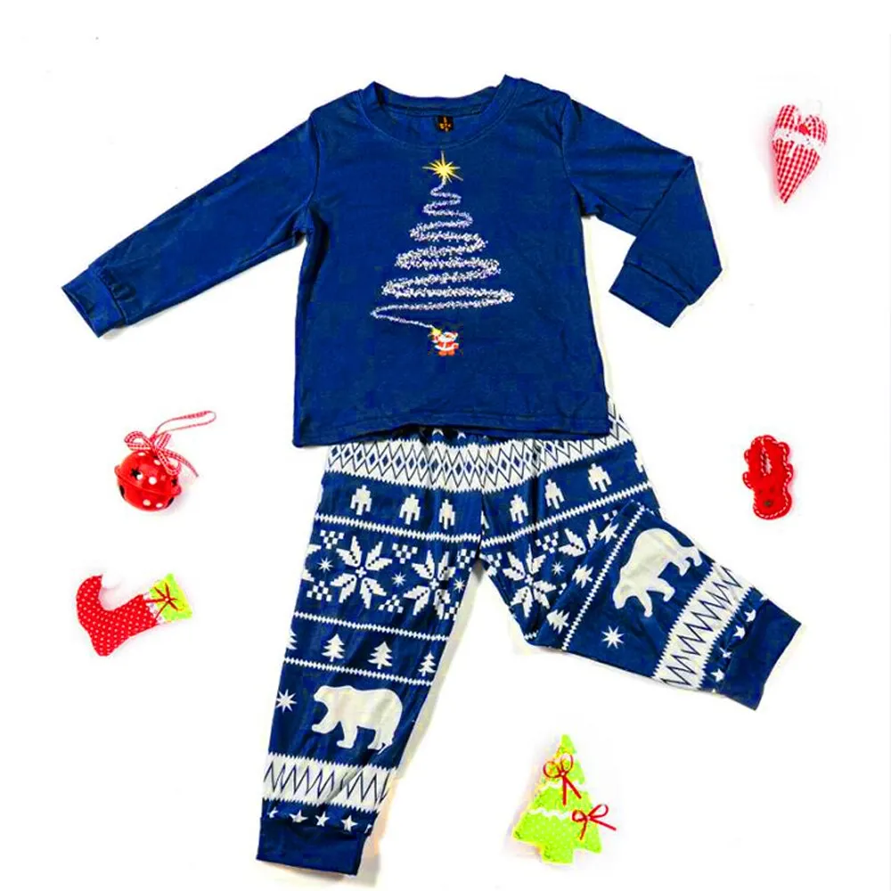 Christmas Matching Family Pyjamas Pajamas Clothes Set Fashion Adult Kids Cotton Nightwear Sleepwear Red  Matching  Outfits