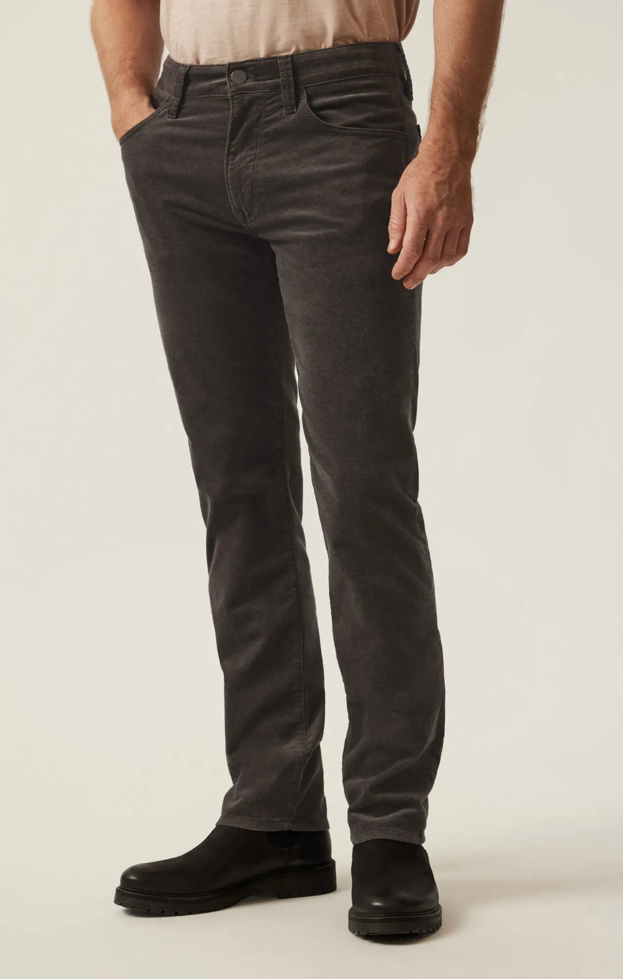 Courage Straight Leg Pants in Dark Olive Moleskin