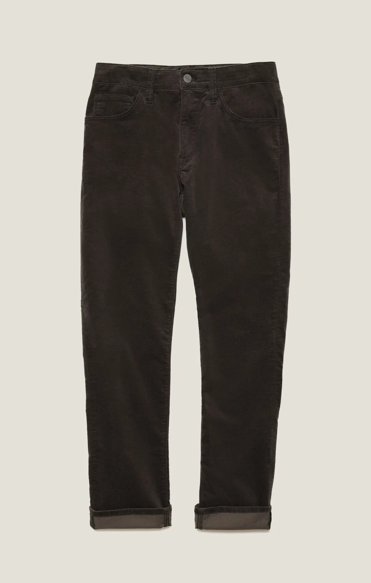 Courage Straight Leg Pants in Dark Olive Moleskin