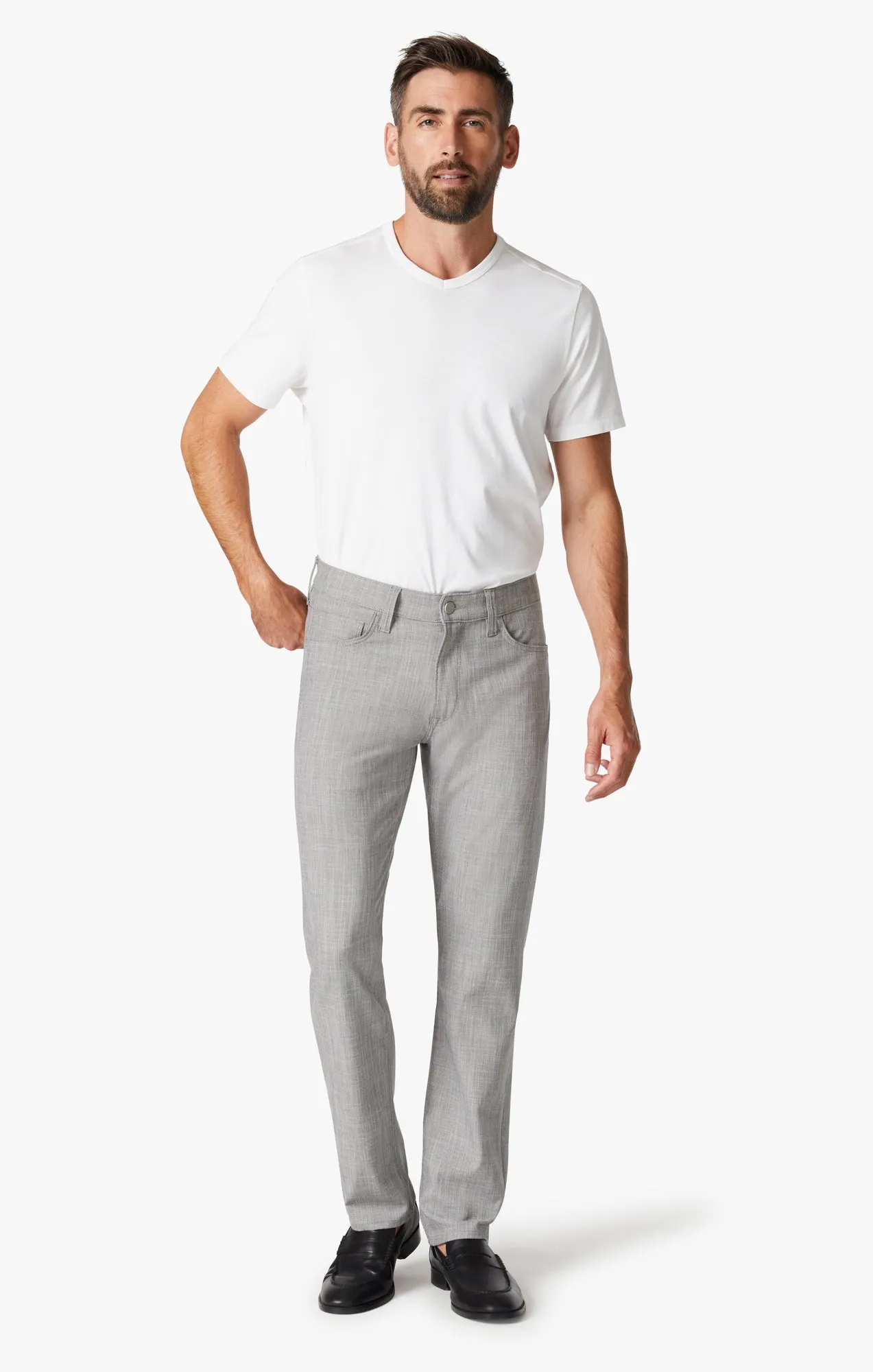 Courage Straight Leg Pants In Magnet Cross Twill