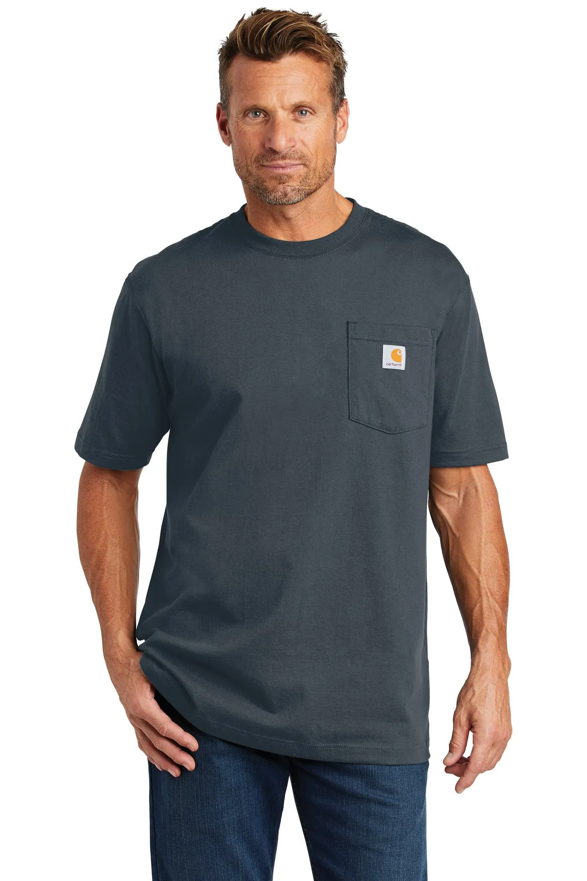 Custom Embroidered - Carhartt ® Tall Workwear Pocket Short Sleeve T-Shirt. CTTK87