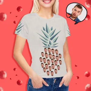 Custom Face Pineapple Women's T-shirt