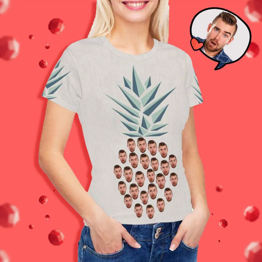 Custom Face Pineapple Women's T-shirt