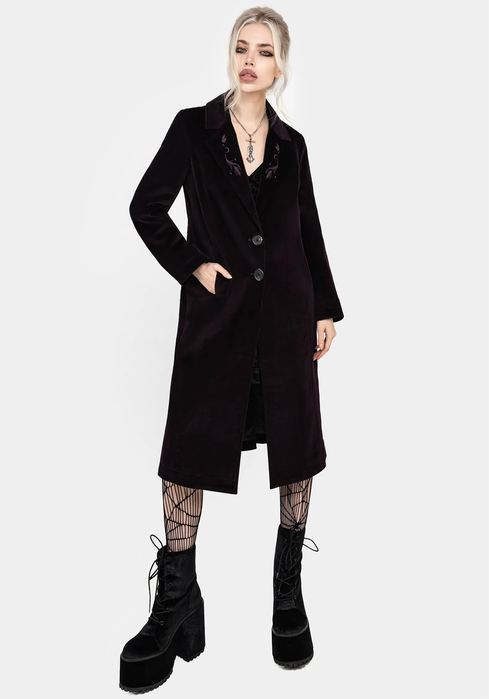 Dianne Embroidered Duster Coat