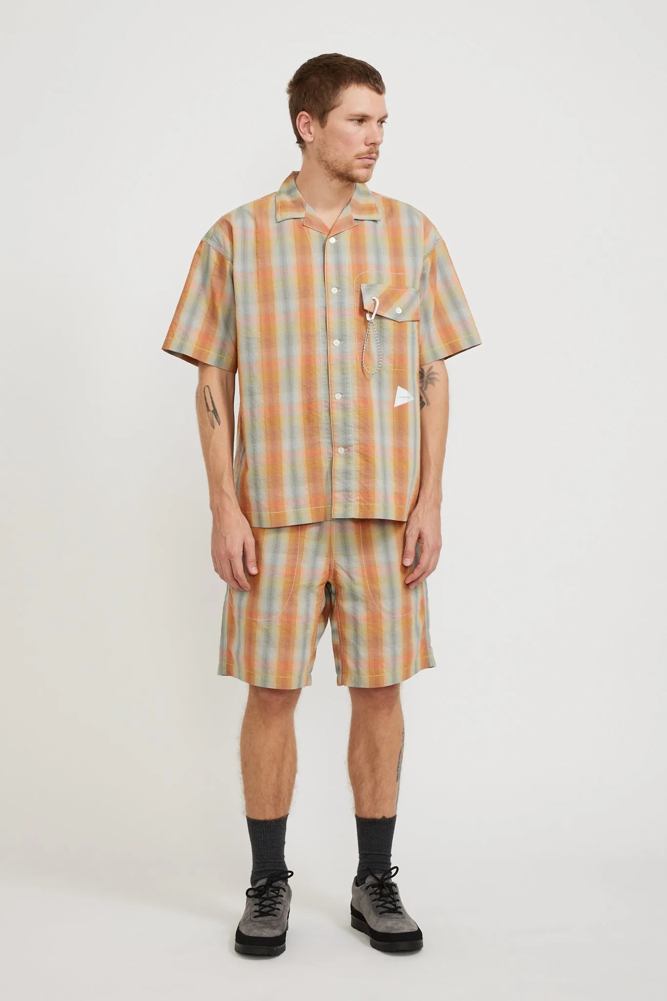 Dry Check Short Pants Orange