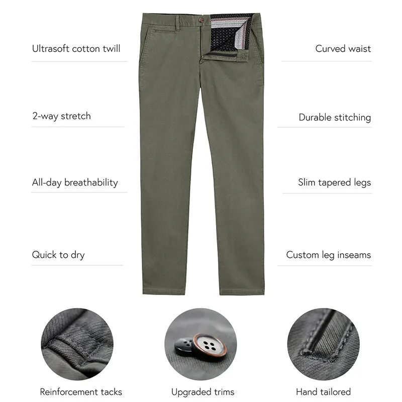 Feel Good Camo Olive Chinos