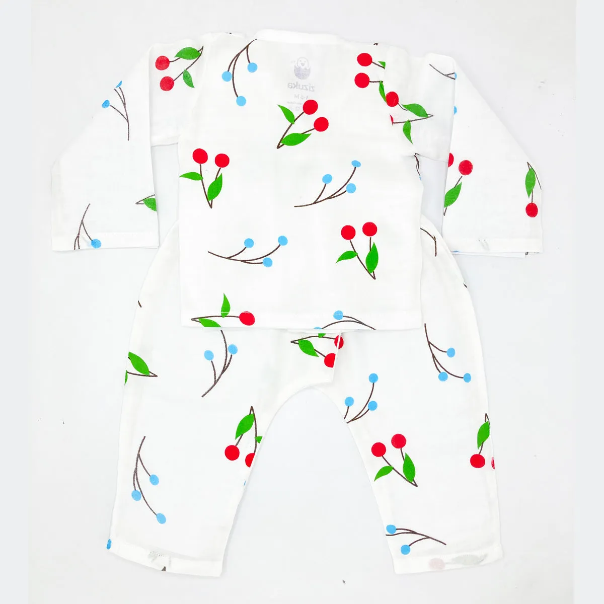 Full sleeve Jabla -Pyjama Set -Organic Muslin -Berry