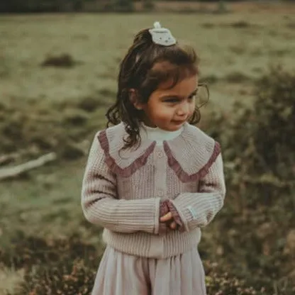 Girls Cotton Zoila Lilac Cardigan