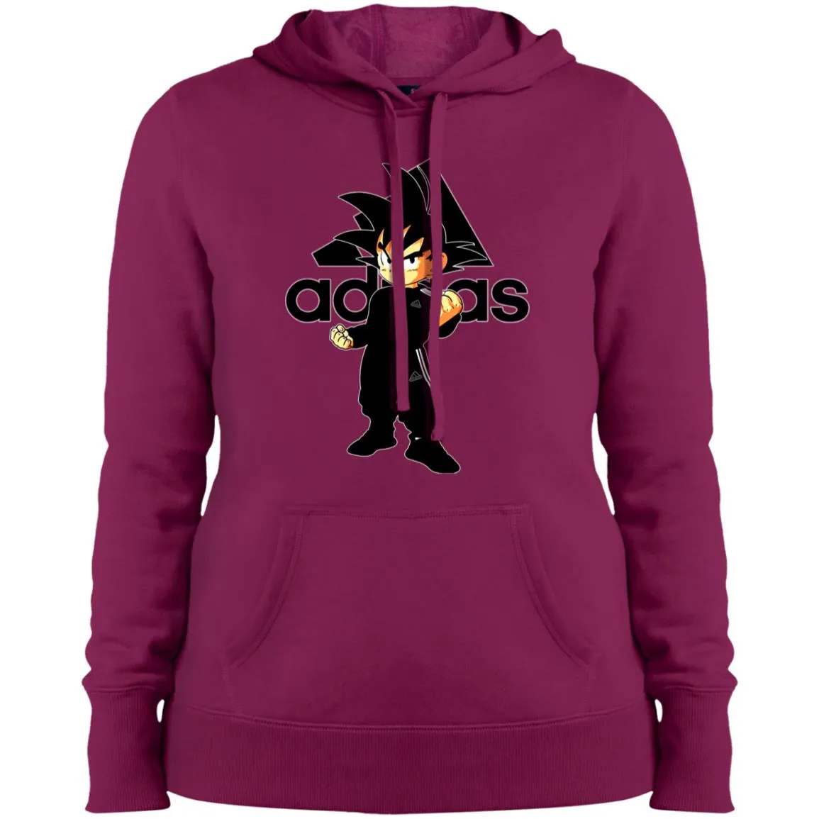 Goku Adidas Black T-shirt Women Hooded Sweatshirt