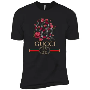 Gucci Logo Snake T-shirt Men Short Sleeve T-Shirt