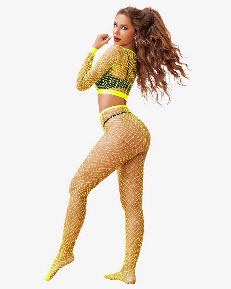 Halloween Fishnet Two Piece Lingerie Set