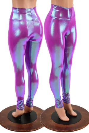 High Waist Leggings in Plumeria