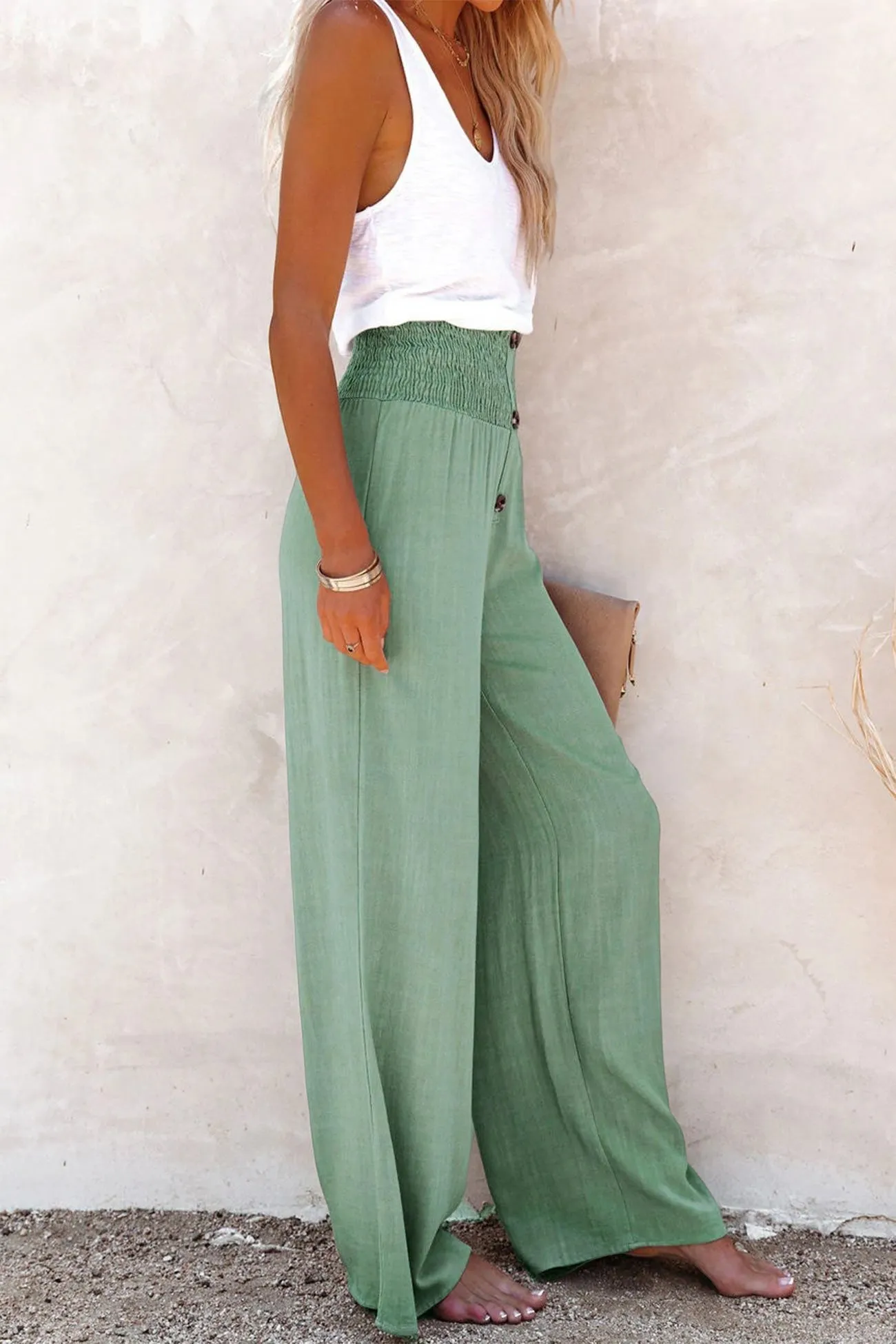 High Waist Wide Leg Long Pants