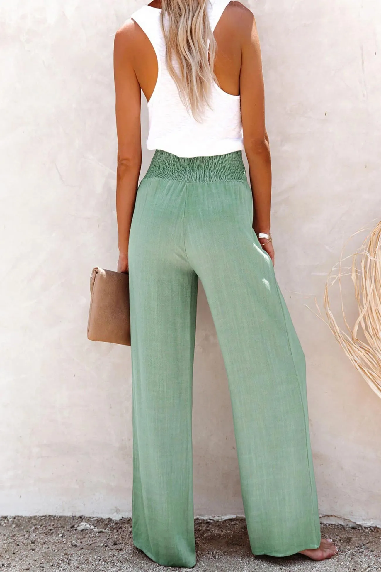 High Waist Wide Leg Long Pants