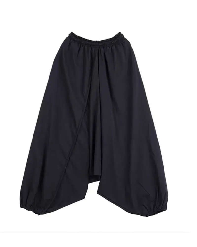 Japanese Techwear Hakama Black Pants