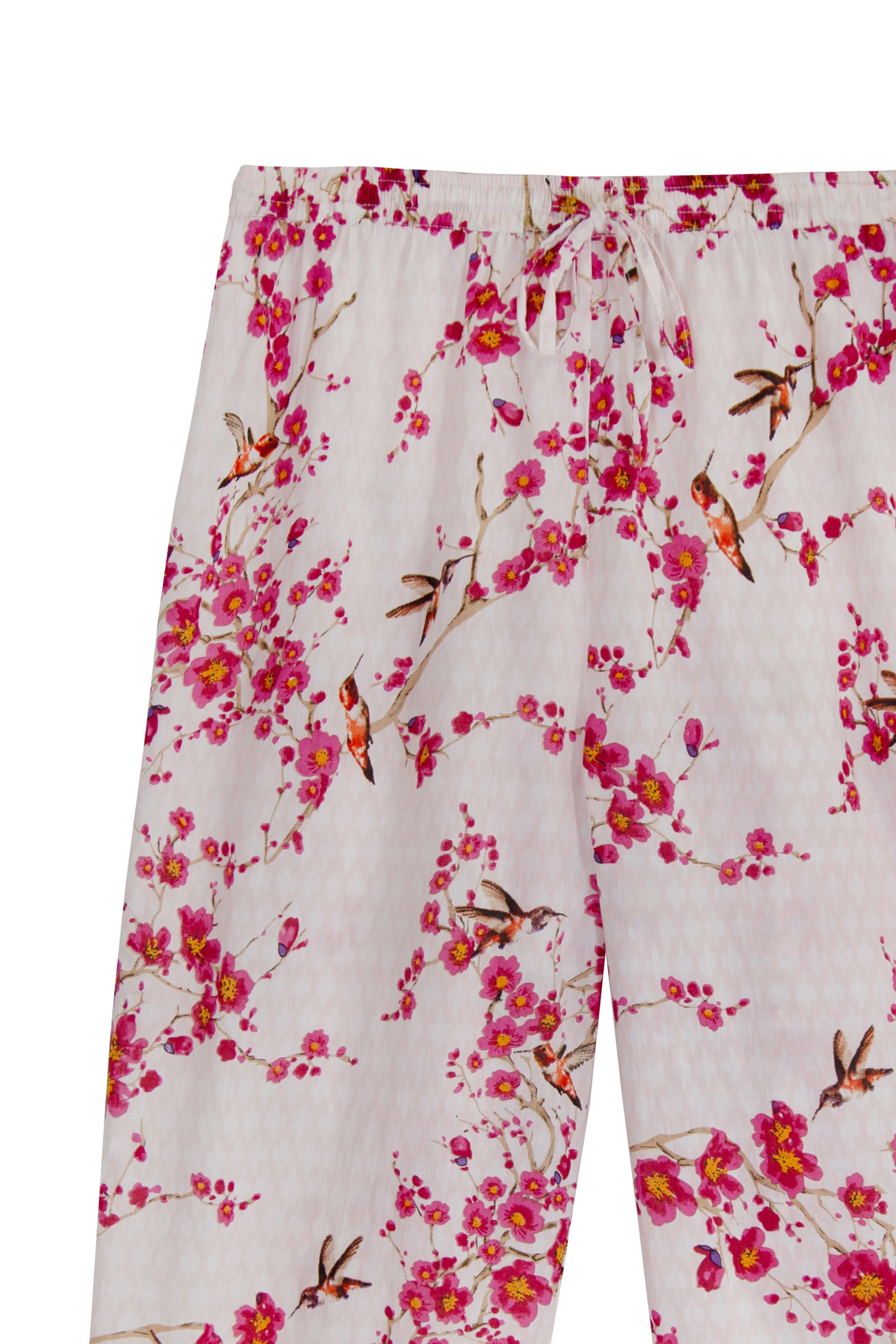 La Cera Cherry Blossom 3/4 Sleeve Cotton Pajama Set  - Plus Size