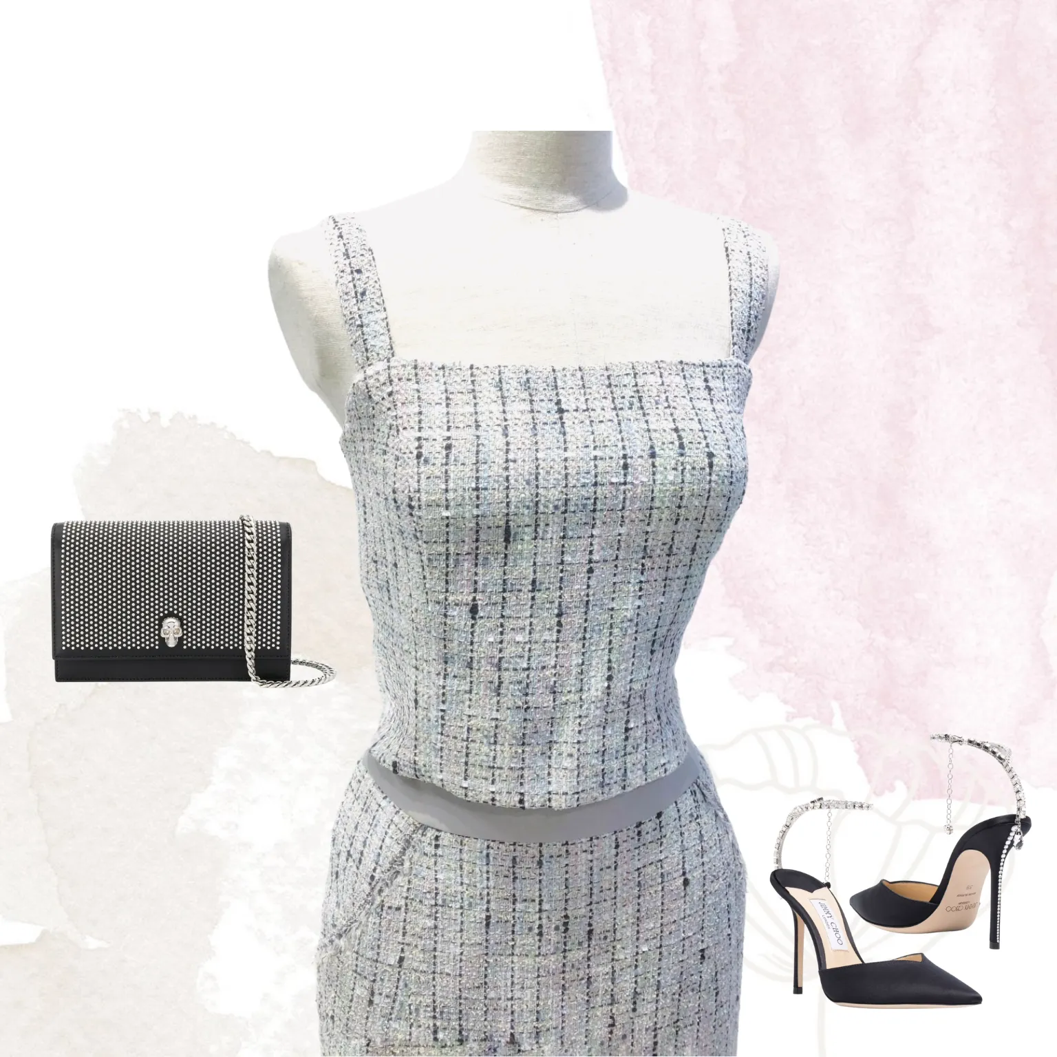 Lilac Tweed Set