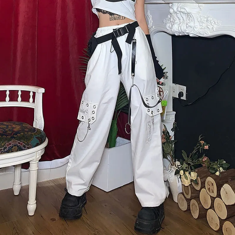 Loose-Fitting Pants With Pockets And Chains