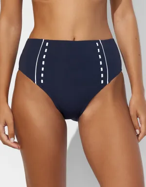 Marine Mindset High Waist Bikini Pant - Skipper Blue