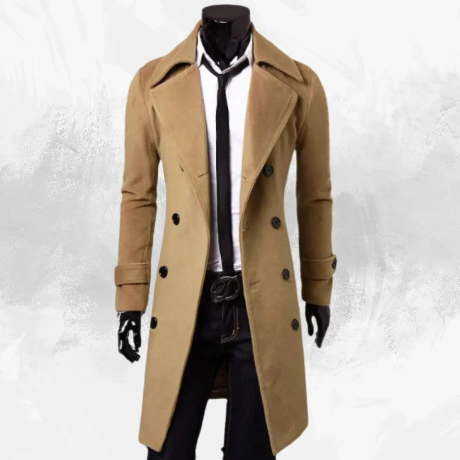 Men's Long Trench Coat