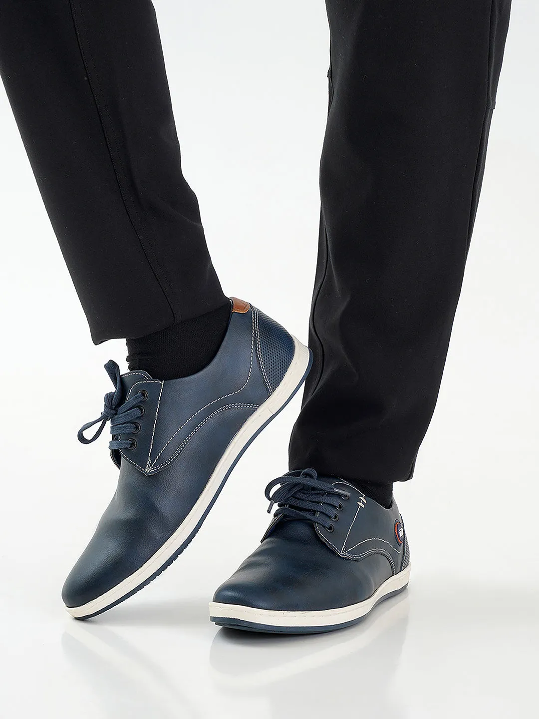 Men's Navy Blue Regular Toe Lace Up Casual (IX1012)