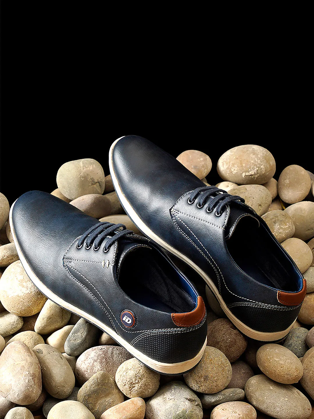 Men's Navy Blue Regular Toe Lace Up Casual (IX1012)