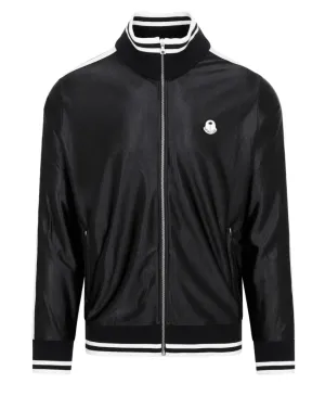 Moncler x Palm Angels Satin Logo Patch Track Jacket Black