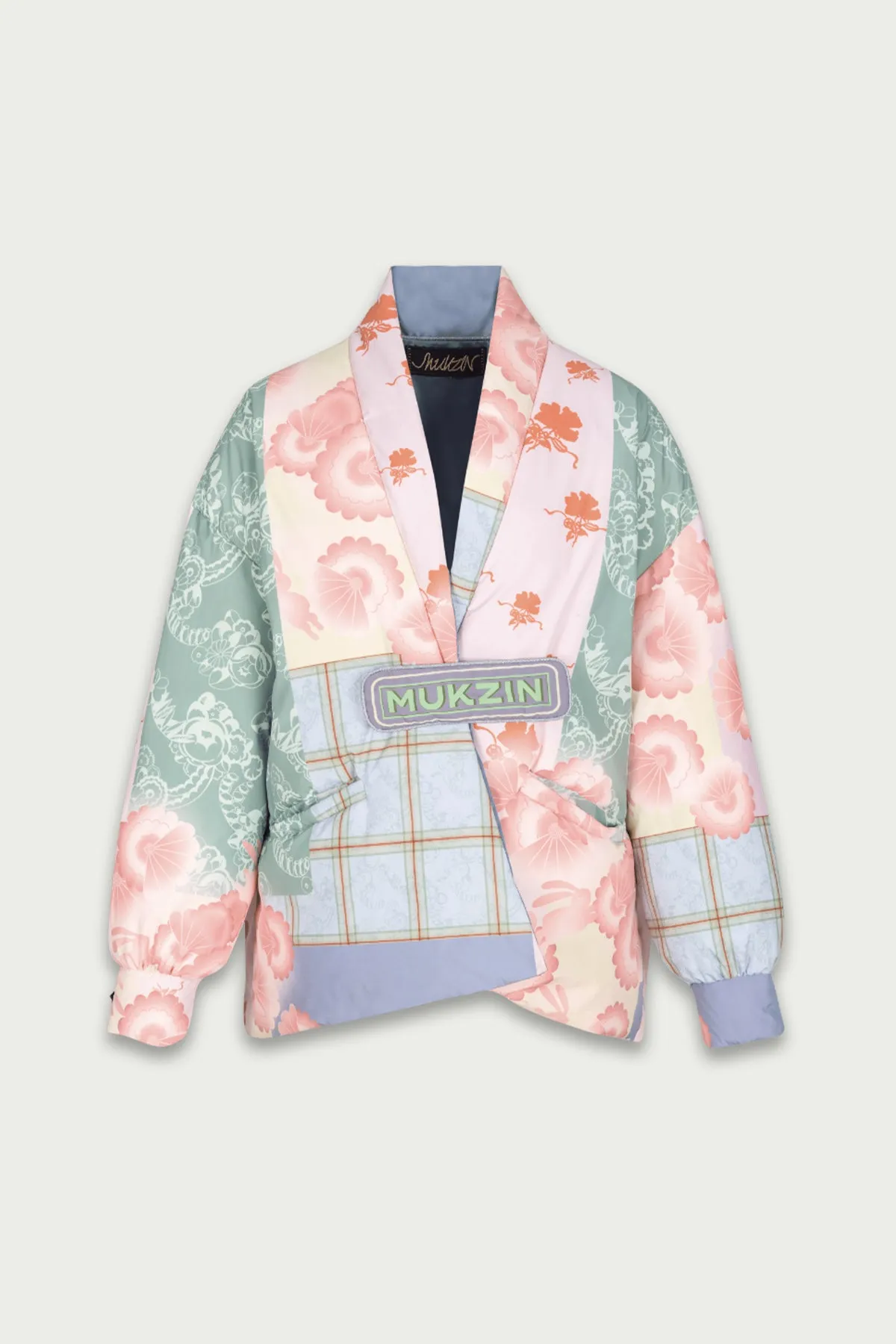 Mukzin | Floral Patchwork Double Side Down Coat