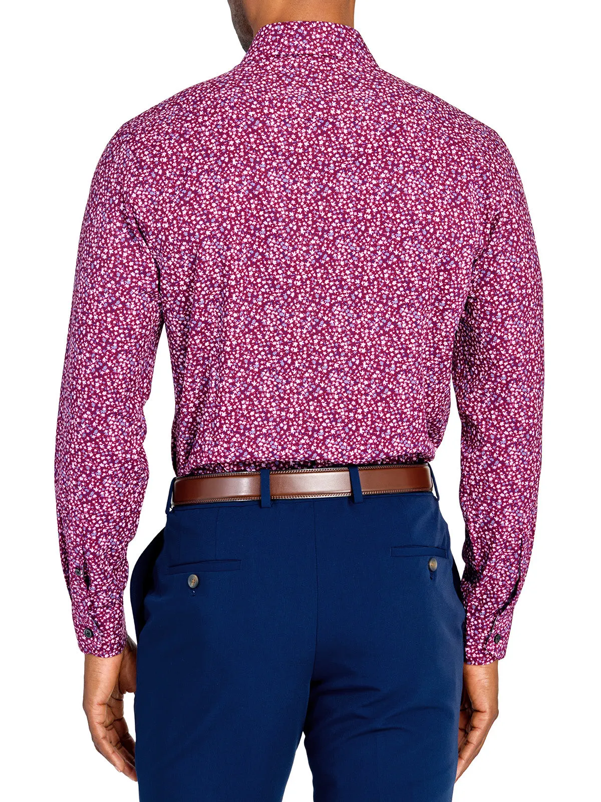 Multi Floral Performance Dress Shirt