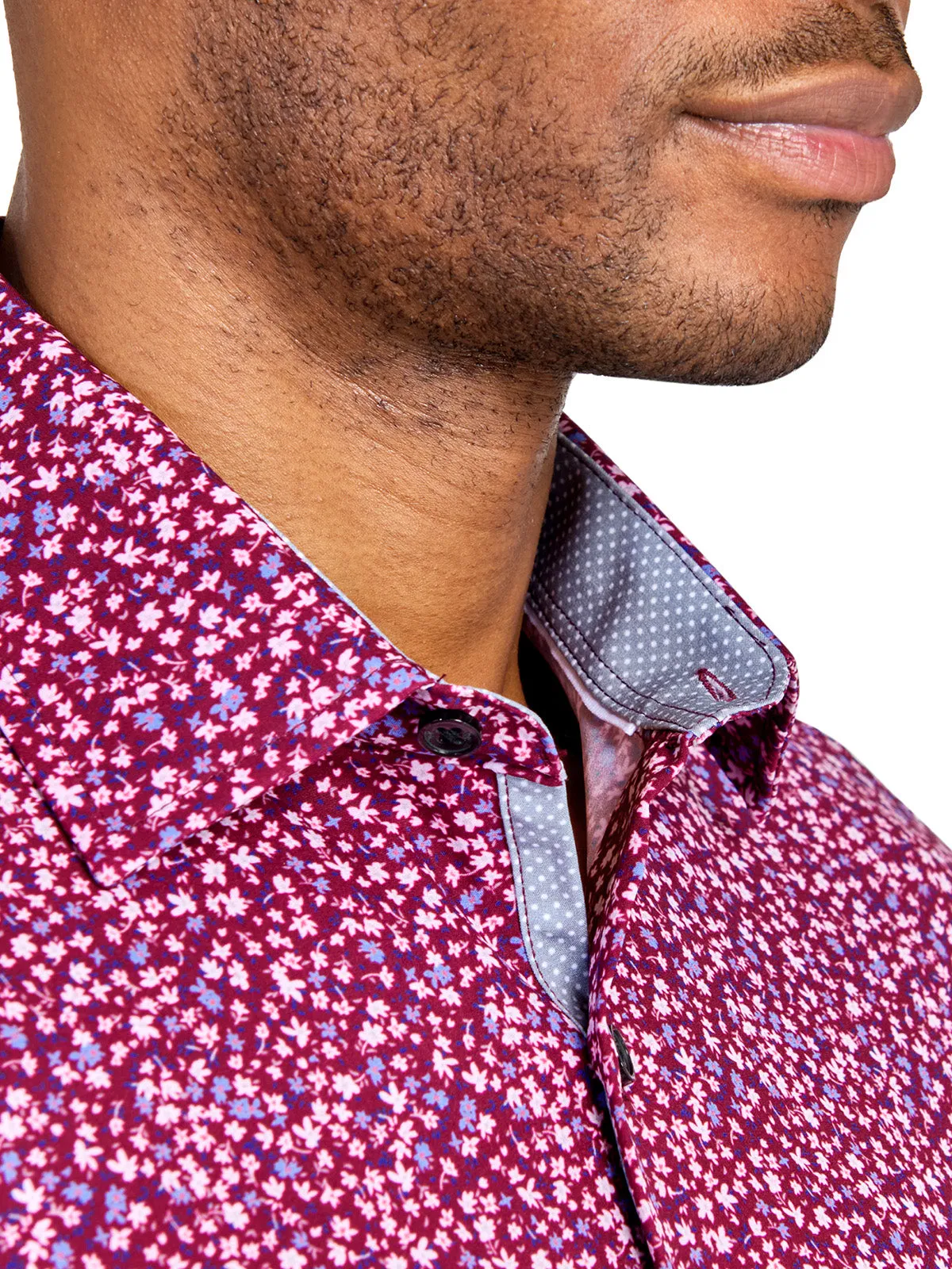 Multi Floral Performance Dress Shirt