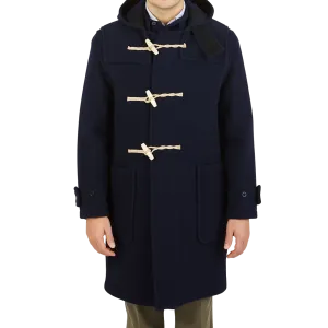 Navy Blue Wool Monty Duffle Coat