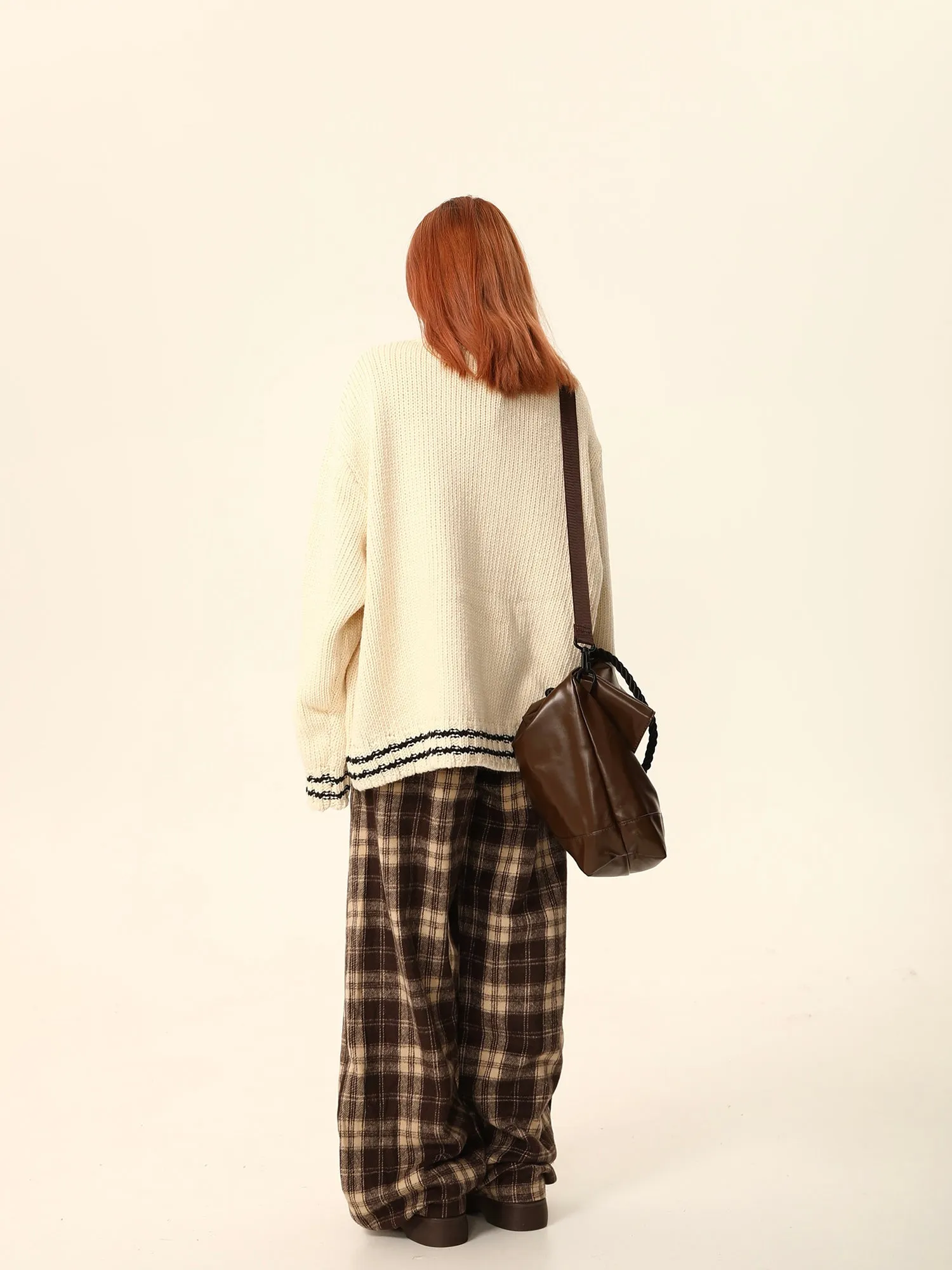 Plaid Flannel Wide Leg Pants