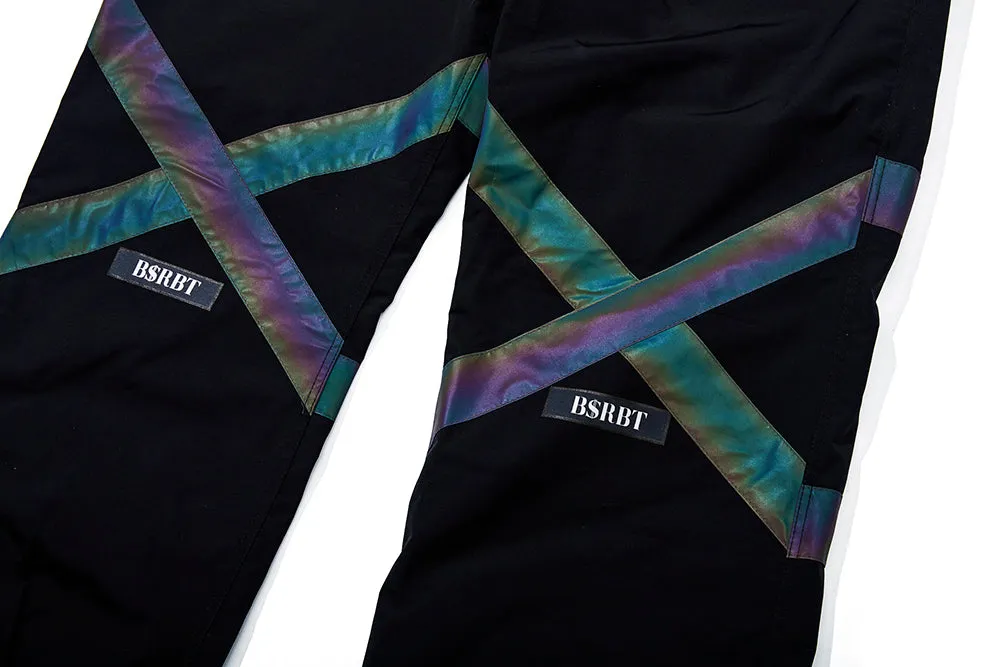 POT-X RAINBOW REFLECTIVE JOGGER PANTS BLACK