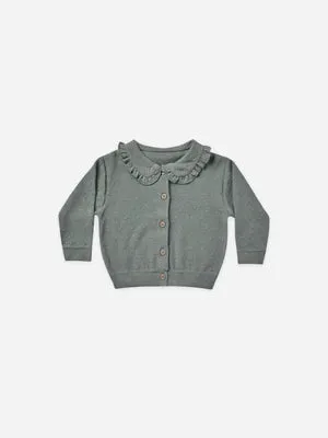 Quincy Mae Ruffle Collar Cardigan- Dusk