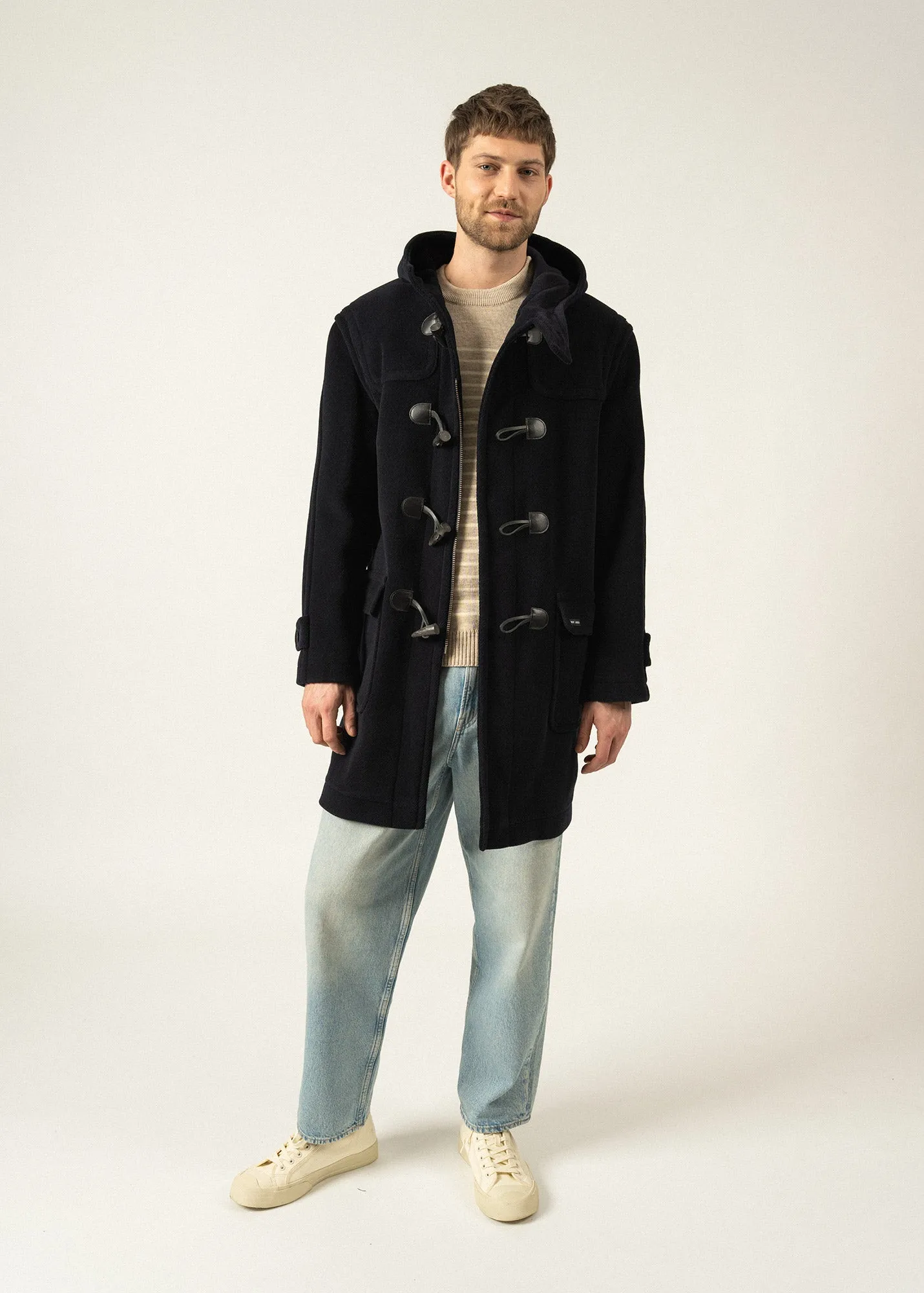 Saturne classic duffle-coat - in wool (NAVY)