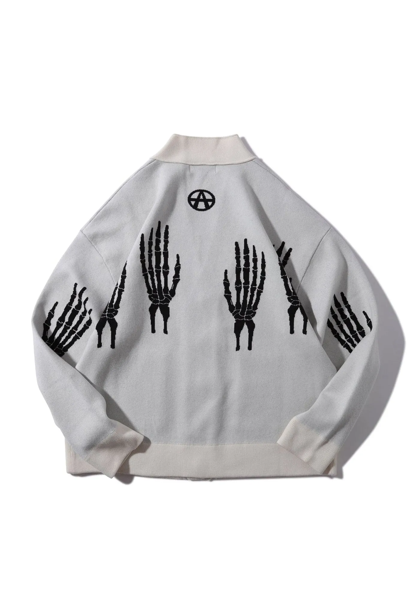 SKELETON HAND CARDIGAN CREAM