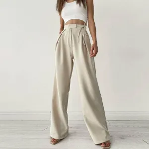 Solid High Waist Loose Sports Women Daily Pants CC21172PF